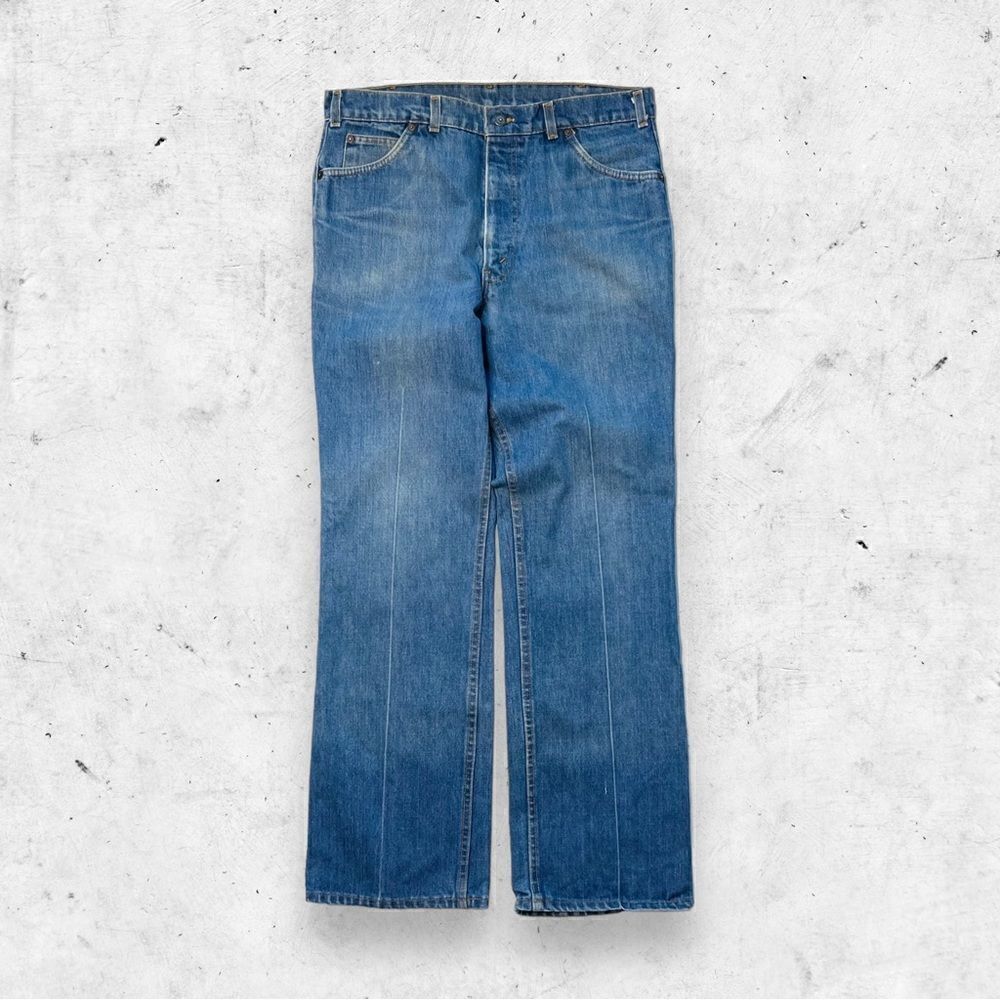 Vtg 1979 Levi's Orange Tab Bell Bottom Jeans, Flare 646 Talon Zip, 70s Hippie 34